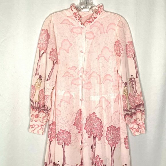 Sears Pink Patterned Robe - Picture 2 of 12